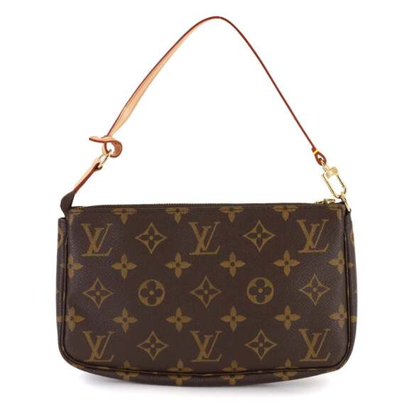 Louis Vuitton Monogram Pochette Accessoires Handbag M51980 Brown with Gold Ha... - Picture 3 of 9